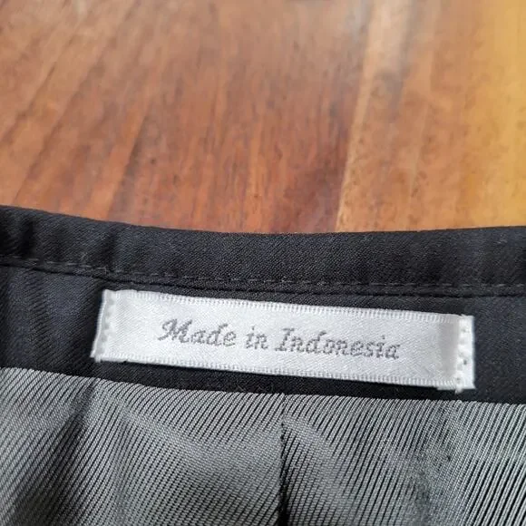 Murano Collezione Wool Slim Fit Blazer Black Size 36R - Picture 8 of 11